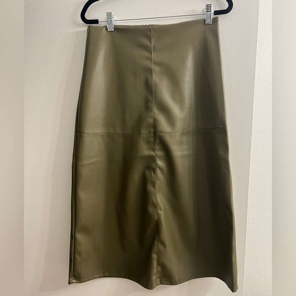 Faux leather skirt